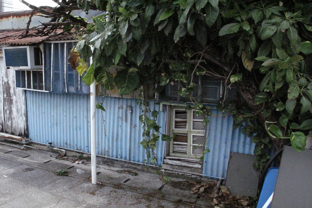 青い建物について